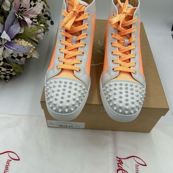 Men’s Christian Louboutin fun Lou spikes high tops size 43.5 made in Italy - Picture 11 of 11